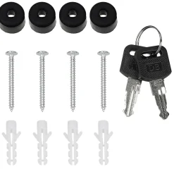 Boîte aux lettres murale moderne en acier anthracite aspect bois + 2 clés inclus