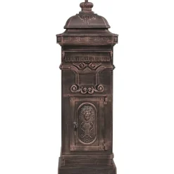 Boîte aux lettres à pilier Aluminium Vintage Bronze antirouille