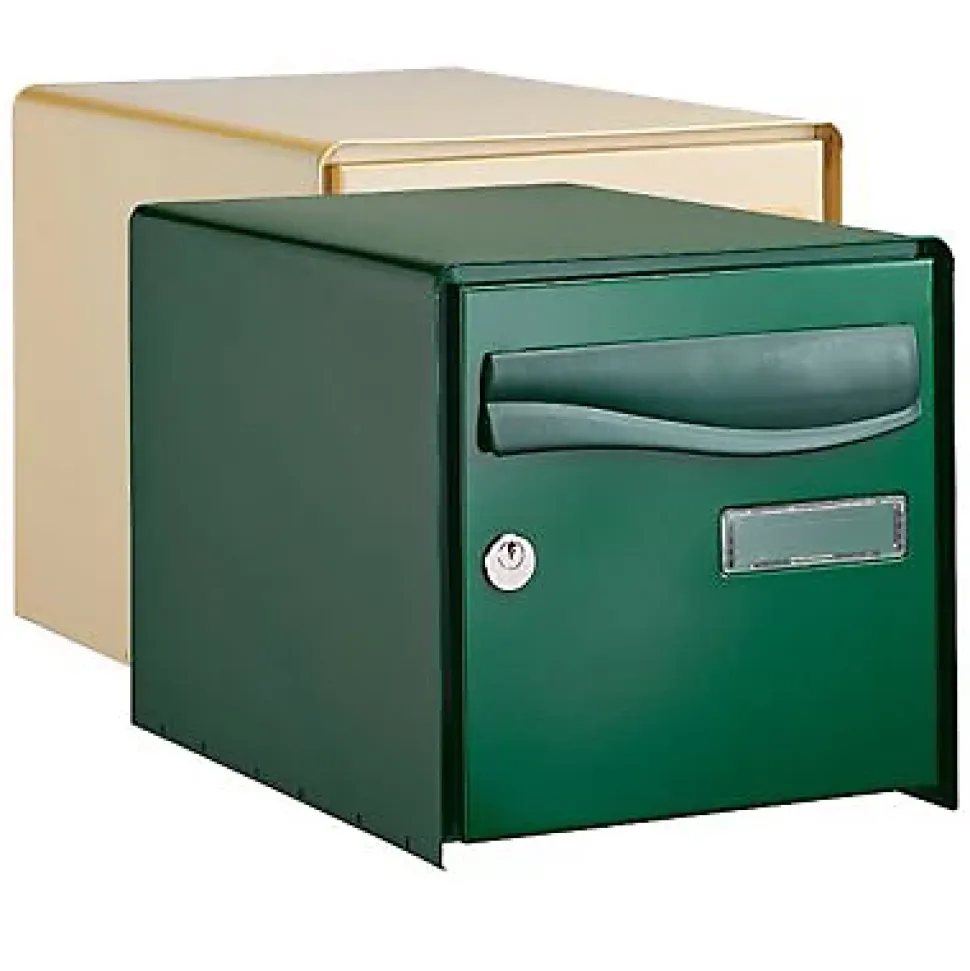 Boîte aux lettres 1 porte Lys Vert acier résistant à la rouille