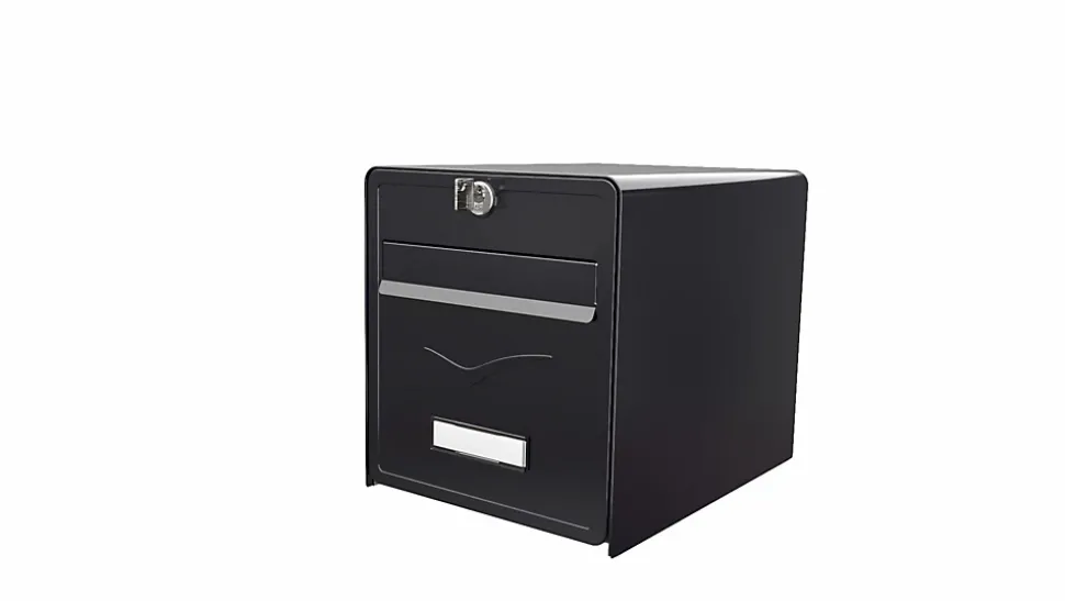 Boîte aux lettres 2 portes Baléo Noire Burg-Wachter