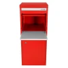 Boîte aux lettres 2 portes Boîte à colis SMART PARCEL BOX Large Rouge en acier