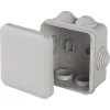 Boîte de dérivation carrée extérieure avec 7 passe-câbles et système de verrouillage 65 x 65 x 45 mm Schneider Electric Mureva Box gris