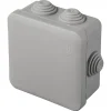Boîte de dérivation carrée extérieure avec 7 passe-câbles et système de verrouillage 80 x 80 x 45 mm Schneider Electric Mureva gris