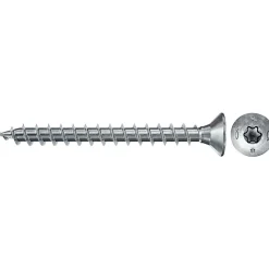 Boîte De 200 Vis Bois Powerfast Ii Fpf Ii Ctf Tête Fraisée Fischer Empreinte Tx - Zingué Blanc - Filetage Total