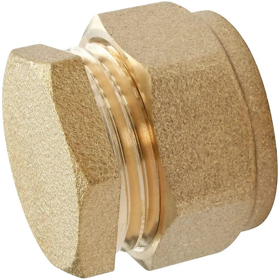 Bouchon bicône Somatherm for you en laiton à compression pour tube de cuivre Ø 18 mm
