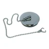 Bouchon d'évier 40x45 plaque inox à chainette avec borne - WATTS - 4643067
