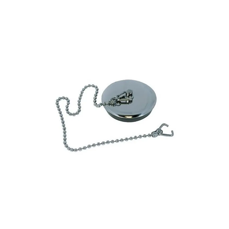 Bouchon d'évier 35x40 plaque inox à chainette avec borne - WATTS - 4642060