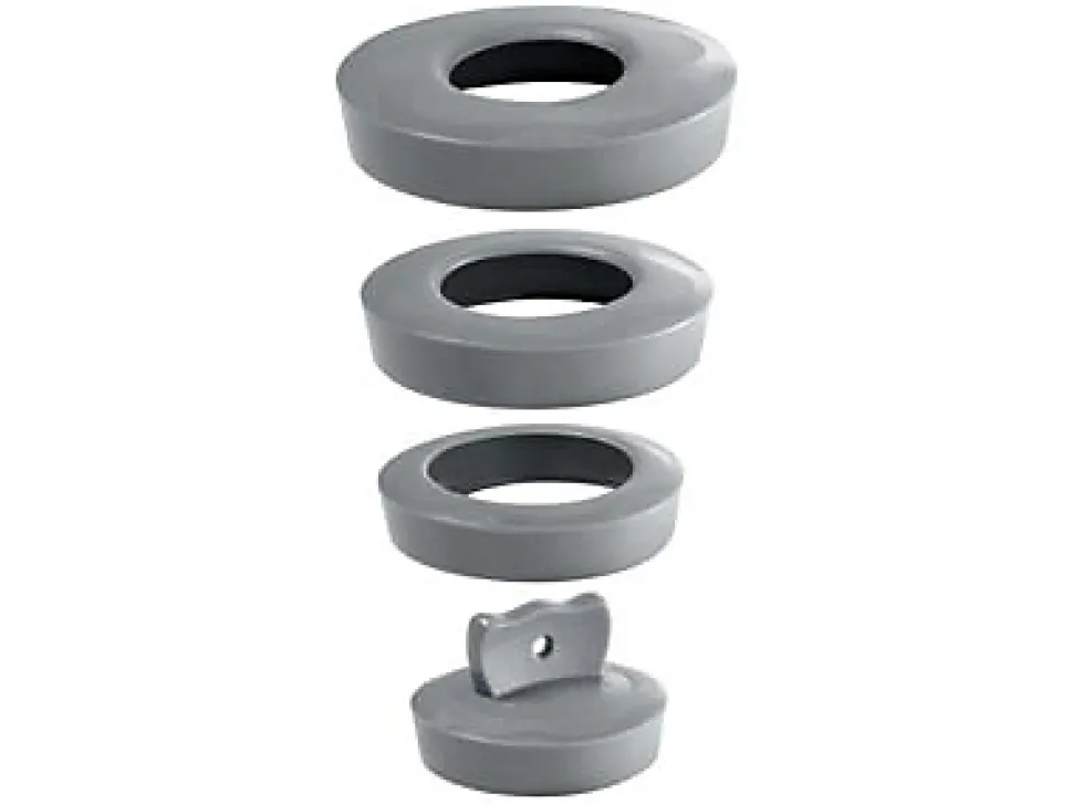 Bouchon universel gris pour évier, lavabo, bidet ou baignoire, Ø 36 mm à 58 mm