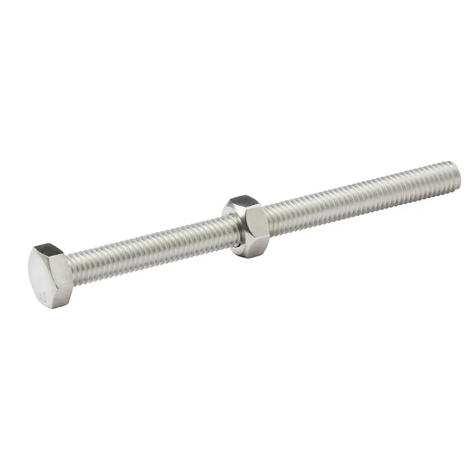 10 boulons tête héxagonale inox 6 x 80 mm