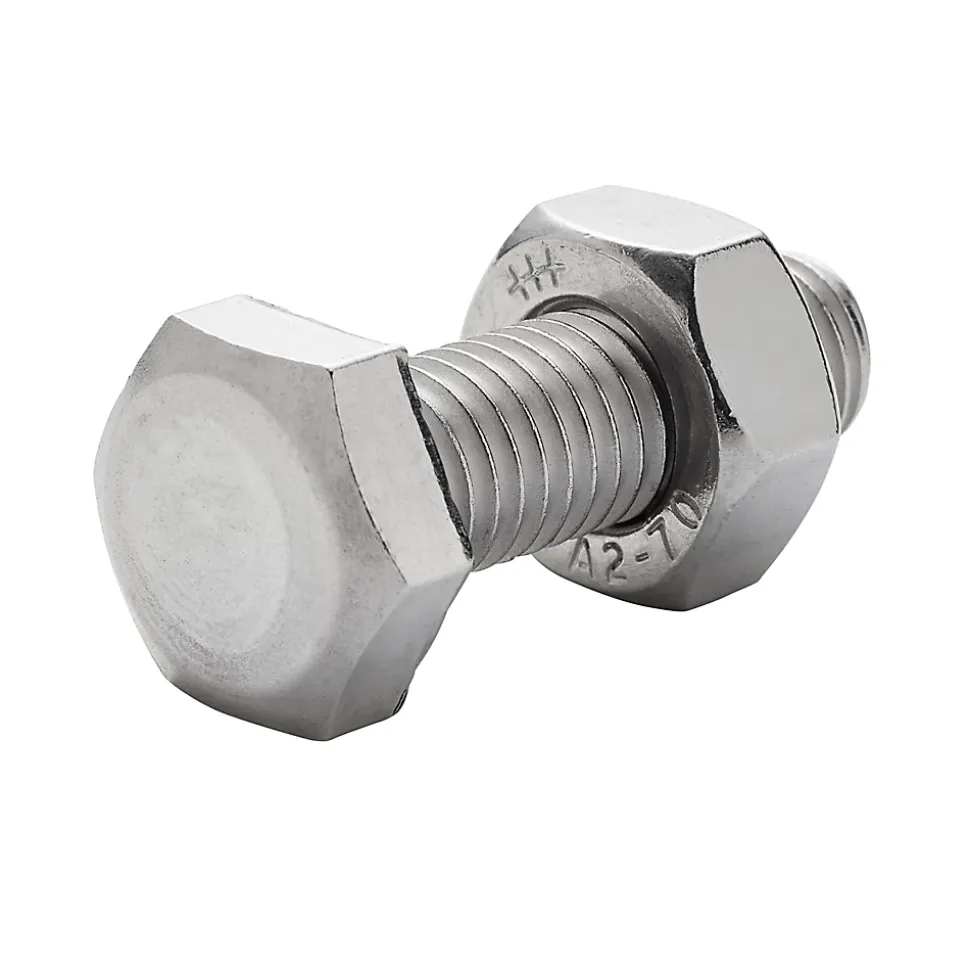 10 boulons tête héxagonale inox 10 x 30 mm