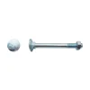 100 Boulons Tête Ronde Collet Carré TRCC 10 x 25 mm - DIN 603 - Zingué blanc - D-Work