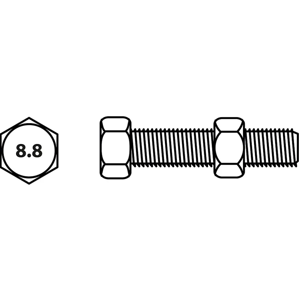 Boulon tête hexagonale Viswood finition zinguée
