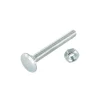 Boulon (vendu avec Ecrou) TRCC JAPY tête ronde collet carré M12X100 Filetage total Acier zingué - 50 pièces
