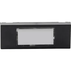 Bouton de sonnette filaire lumineux Blyss noir horizontal