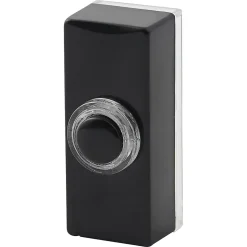 Bouton de sonnette filaire lumineux Blyss noir