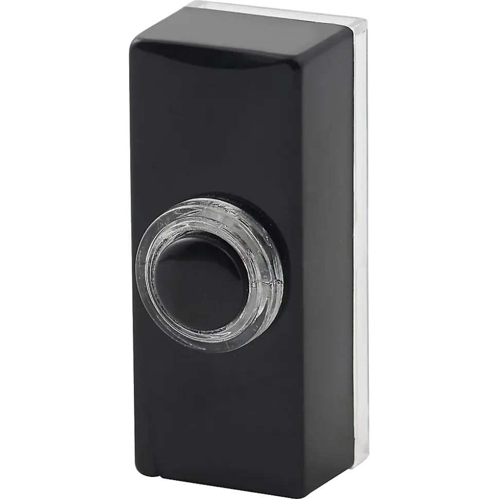 Bouton de sonnette filaire lumineux Blyss noir