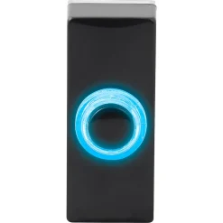 Bouton de sonnette filaire lumineux Blyss noir