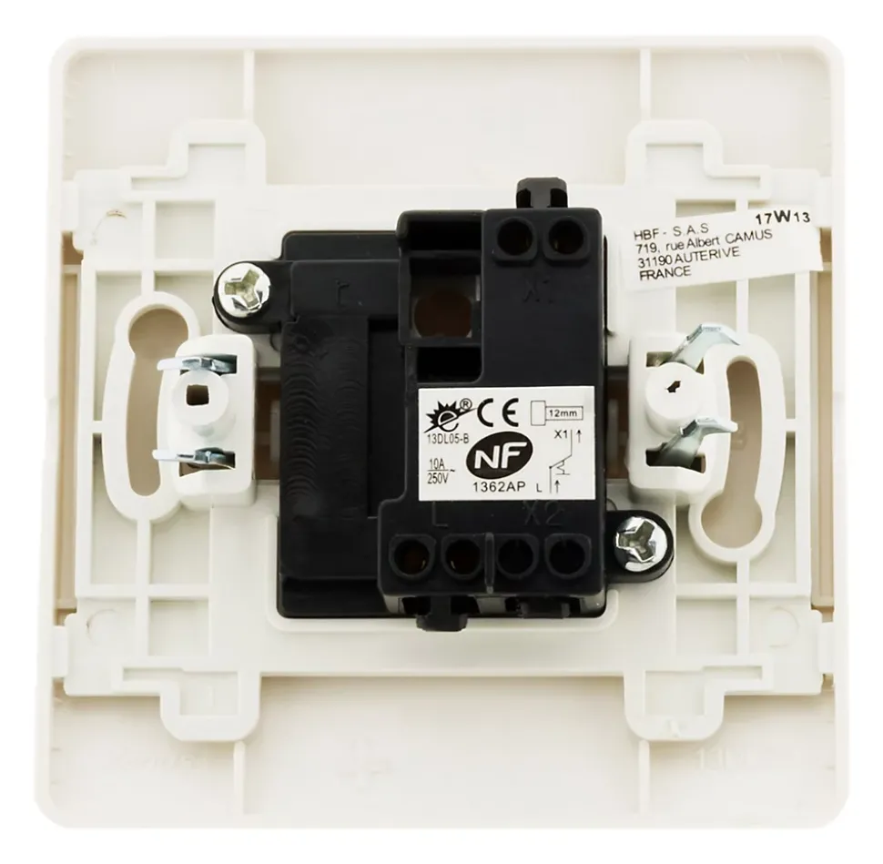 Bouton poussoir bornes auto - blanc - Venus - Zenitech
