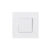 Bouton poussoir sans terre blanc complet