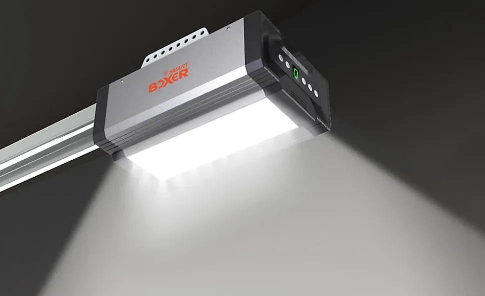 Boxer Ouvre-porte de garage WiFi 1000N modèle 5000, app smartphone, 2 télécommandes, rail 3,5 m