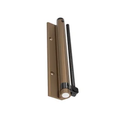 Bras à ressort ferme porte, a corps très fin en Aluminium anodisé bronze