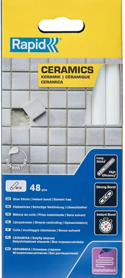 Bâtons de colle pour céramiqueØ12mm x 190mm, lot de 48