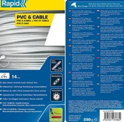 Bâtons de colle PVC & câbles 12 mm. Parfait pour les travaux de fixation et de réparation. Paquet de 14 bâtons longs.