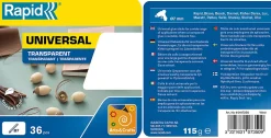 14 Bâtons de colle transparente universelle 12 mm Rapid 125 G