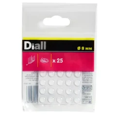 Butoir à coller Diall 8 mm x 25, transparent