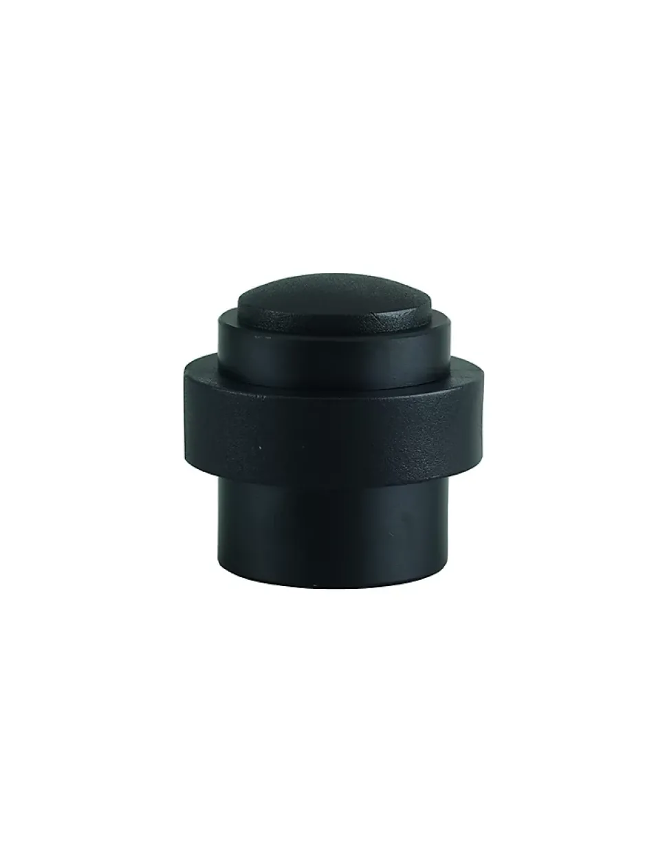 Butoir à visser, fixation au sol, aluminium, diamètre 38.5mm, hauteur 37mm, noir- THIRARD