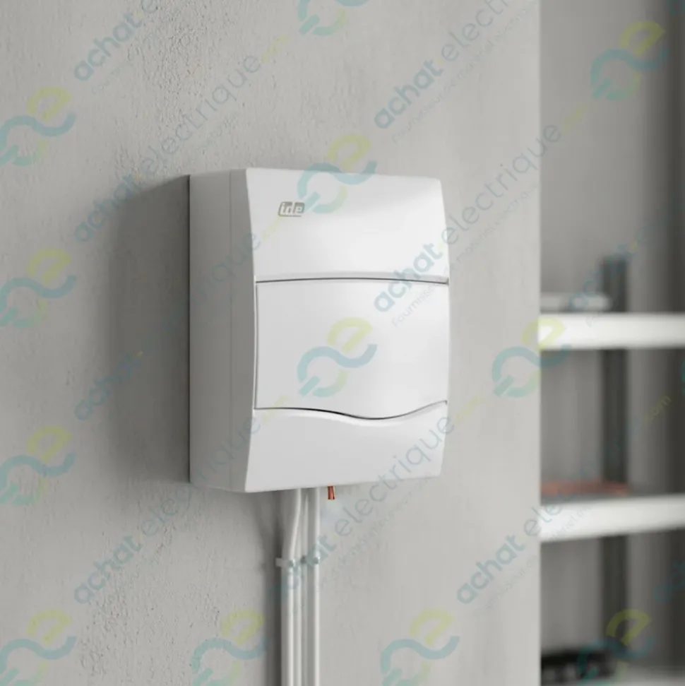 Bv8po Ide - Tableau De Distribution électrique Résidentiel - 8 Modules - 228x191x99mm - Avec Rail Din
