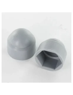 Cache Ecrou ou cache tête vis Tête hexagonale TH M12 Nylon Sur plat 18 RAL7040 - 100 pièces