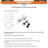 Cache Ecrou ou cache tête vis Tête hexagonale TH M22 nylon blanc Sur plat 32 - 30 pièces