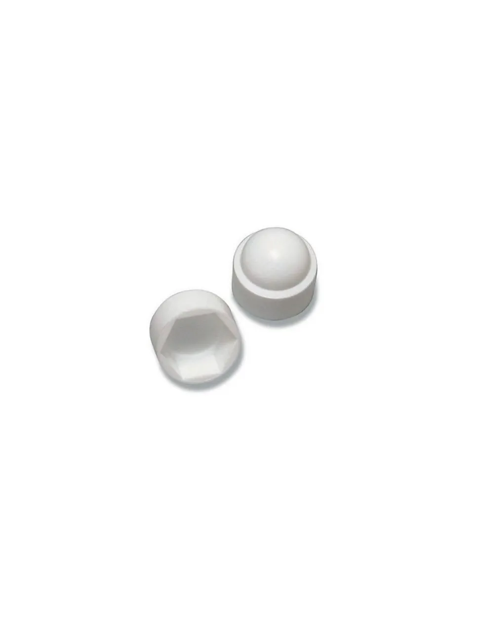 Cache Ecrou ou cache tête vis Tête hexagonale TH M18 nylon blanc Sur plat 27 - 30 pièces