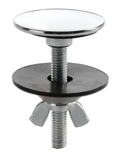 Cache trou chromé pour évier et lavabo - Chromé - diam : 42mm