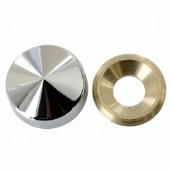 Cache-vis conique Laiton chrome ø16 mm