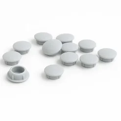 Cache vis gris clair diamètre 6mm - Lot de 10