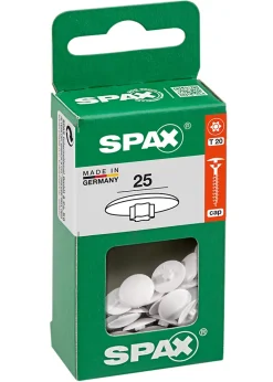 Cache-vis vis T20 blanc ø12 mm - 25 pièces