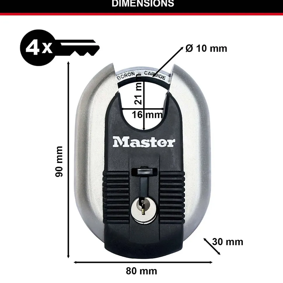 Cadenas Acier inoxydable Master Lock Excell 60 x 87 mm