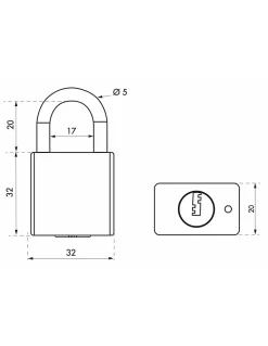 Cadenas à clé Rinox, inox, extérieur, anse inox, 30mm, 4 clés - THIRARD