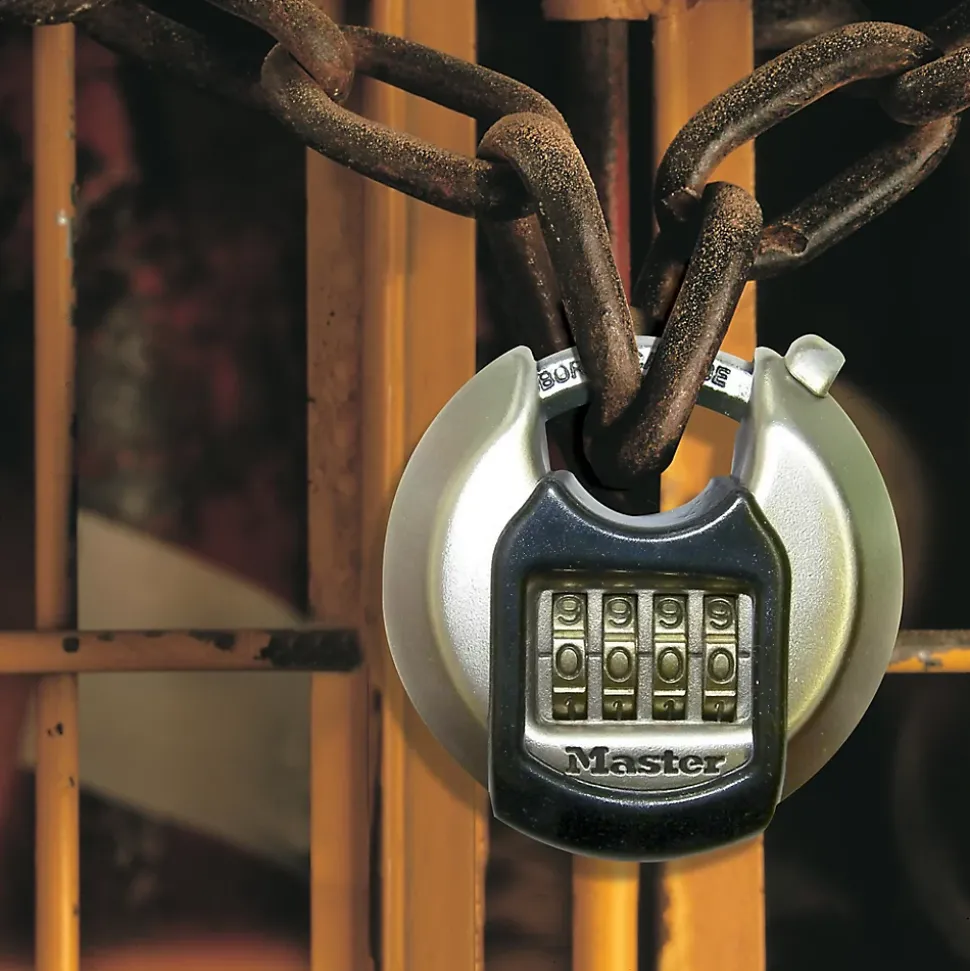 Cadenas à combinaison Master Lock Excell M40EURDNUM disque en zinc Ø70 mm hauteur de l'anse 16 mm