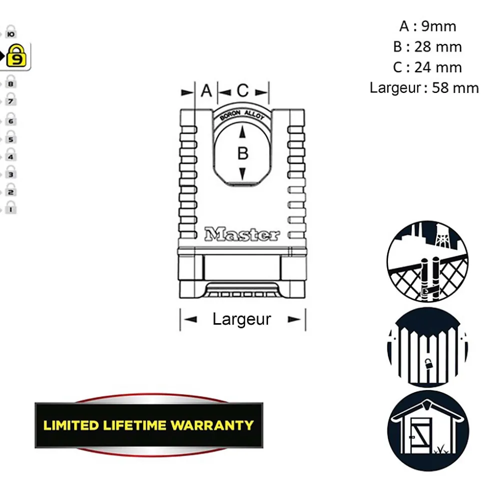 Cadenas Inox Master Lock Excell Marine 56 mm