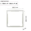 Cadre d'encastrement Blanc neige brillant RAL 9016