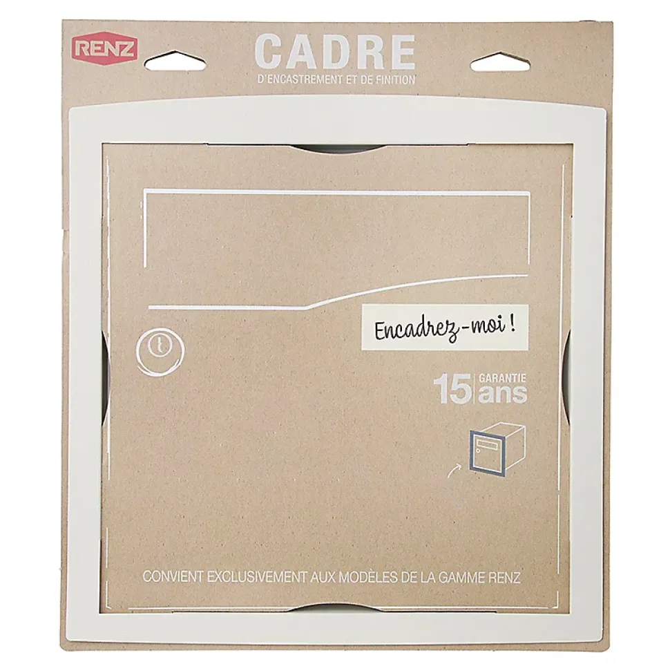 Cadre d'encastrement Blanc neige brillant RAL 9016