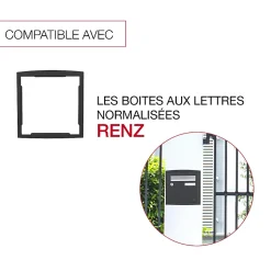 Cadre d'encastrement Noir Sablé RAL 2100 MS