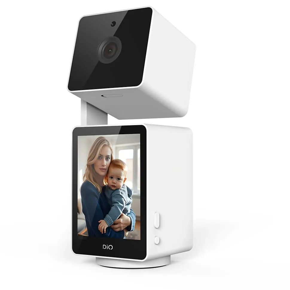 Caméra de surveillance intérieure connectée motorisée avec écran Dio Connected Home