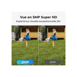 Caméra de surveillance Reolink Sonnette exterieur connectee D340W Noir