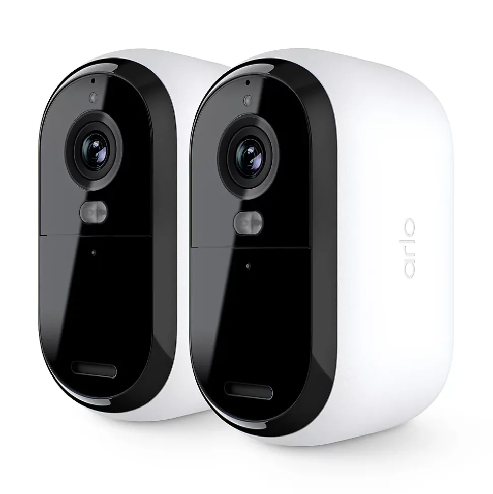 2 caméras de vidéosurveillance extérieures 2K blanches Arlo Essential2