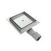 Caniveau de douche à carreler carré CIREA 20 x 20 cm, siphon anti-odeurs, drainage 36l/min, hauteur réglable SANIVERRE