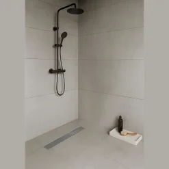 Caniveau de douche Italienne DALA inox L.120 cm anti-odeurs + filtre, drainage performant -SANIVERRE